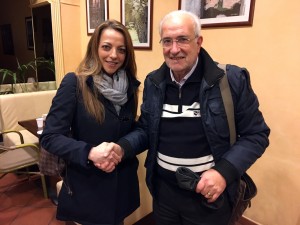 L'assessore Piera Trimboli con Giuseppe Simone