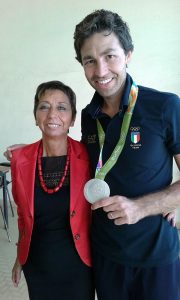 Daniele Sottile con la dirigente scolastica Elvira Rigoli